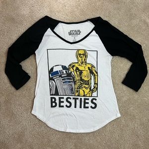 Disney Star Wars R2-D2 and C-3PO Baseball Tee